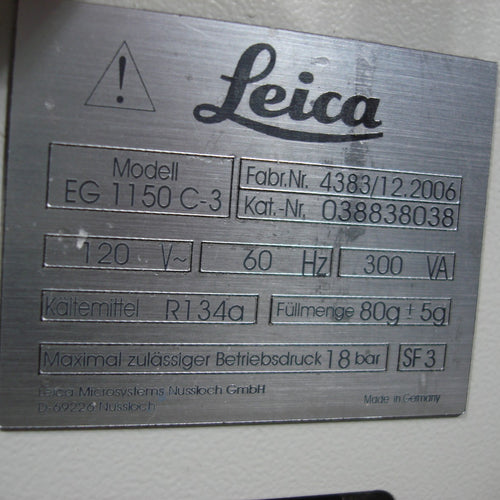 Leica EG1150H Tissue Embedding Center with EG1150C Cold Plate EG1150C-3