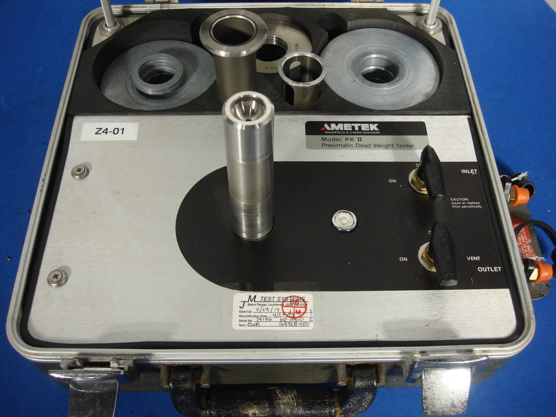 Ametek PK II 2 Pneumatic Dead Weight Tester Calibration Instrument PK2-654WC