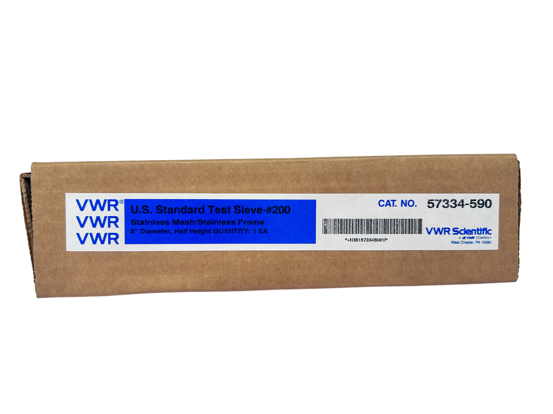 VWR #200 US Standard Testing Sieve 8" Half Height Stainless Steel Frame FineMesh