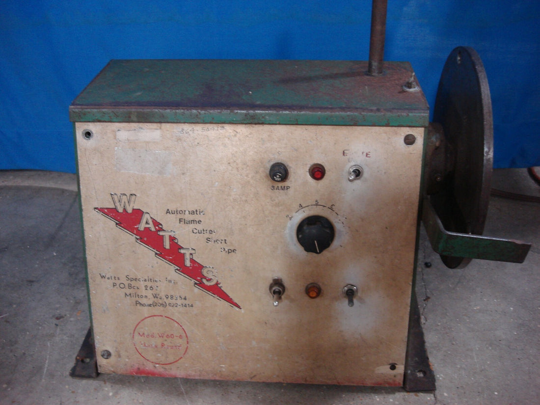 WATTS W60-6 AUTOMATIC FLAME CUTTER SHORT PIPE WELDING BEVELER BEVELING MACHINE