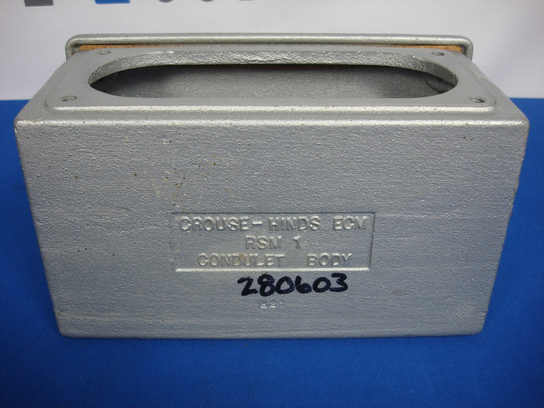 Crouse Hinds RSM1 Conduit Junction Box ECM Condulet Body and RSM00 Cover