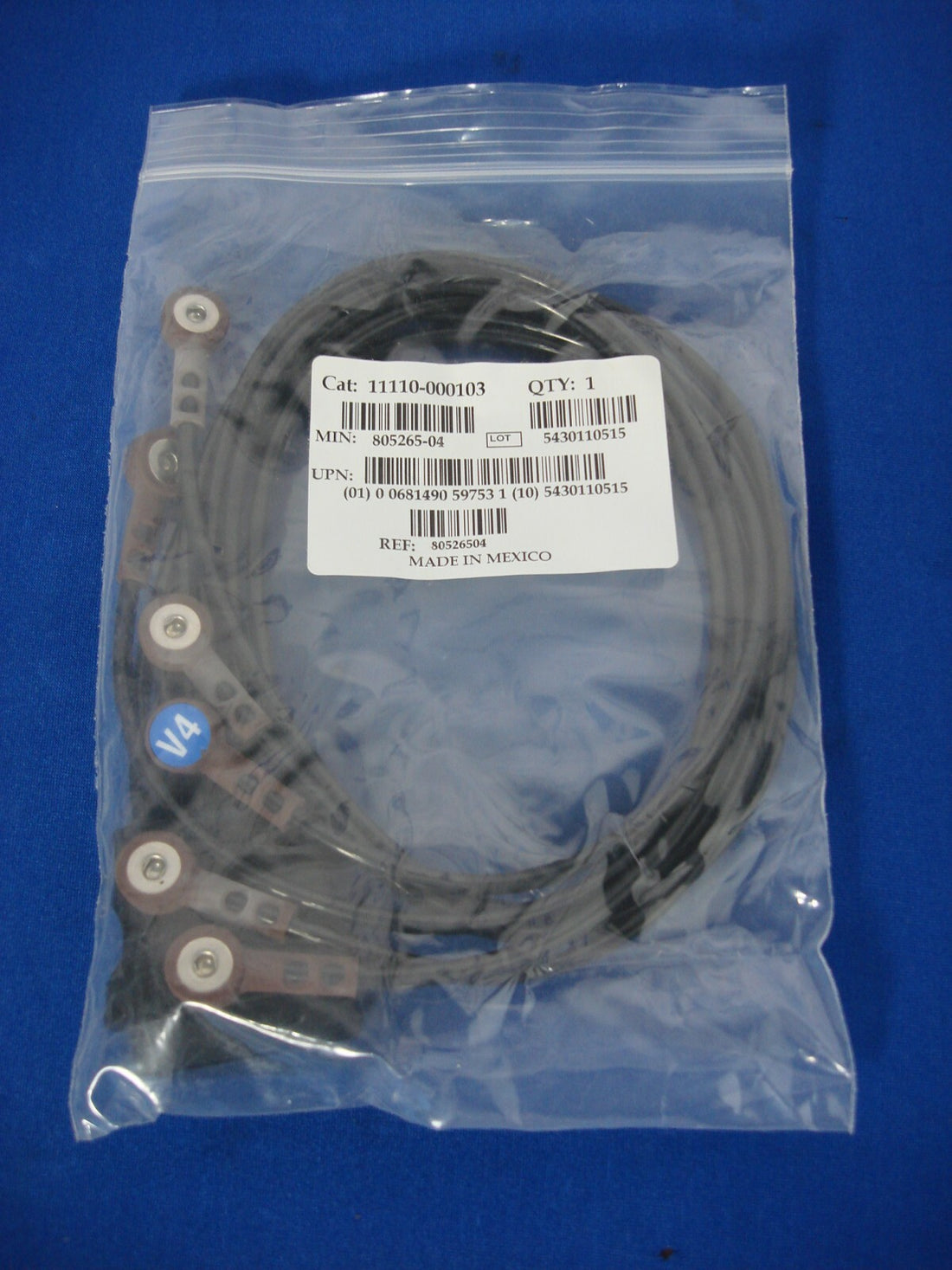 Genuine OEM Medtronic Physio-Control 6 Lead ECG Leadwire Cable 11110-000103