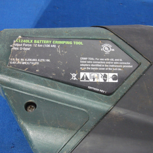 Greenlee Gator EK1240LX 12 Ton Cordless Battery Hydraulic Crimper w/ Battery