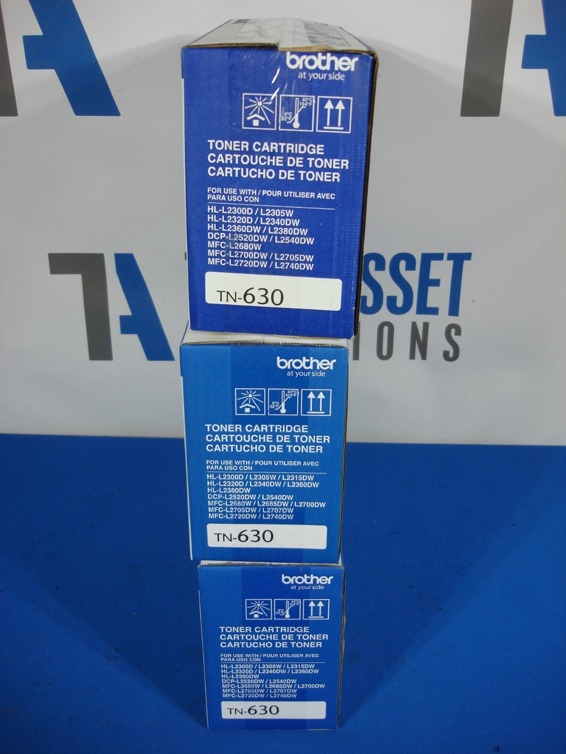 Brother TN-630 Lot of 3 Black Toner Cartridge