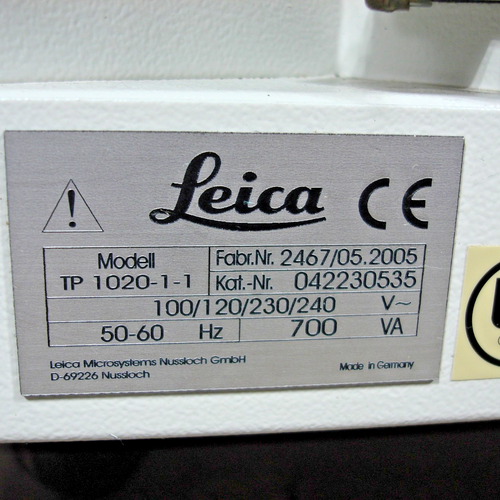 Leica TP 1020-1-1 Automatic Tissue Processor SOLD AS-IS TP1020