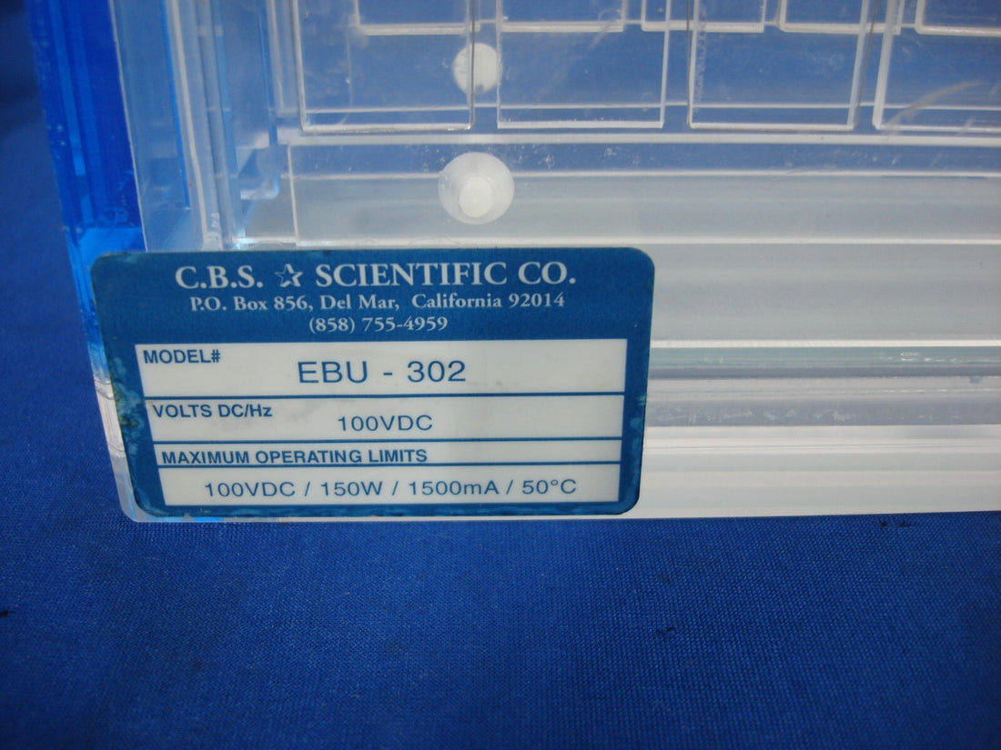 CBS Scientific EBU-302 Electrophoresis Gel Chamber