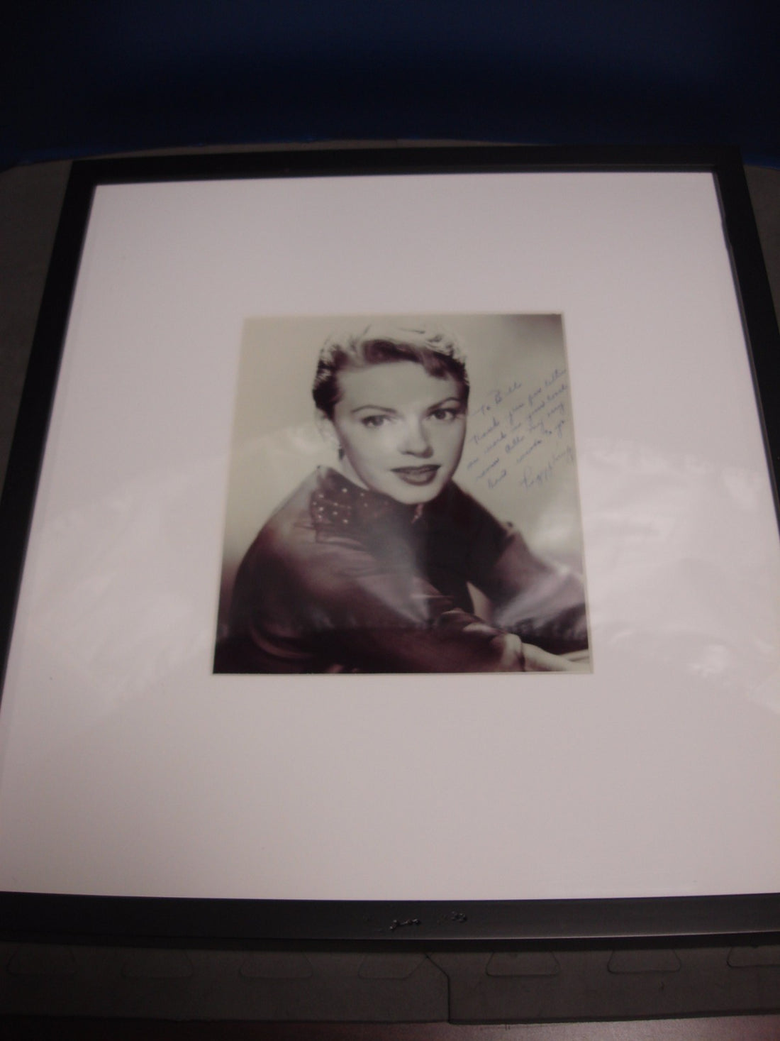 VERY RARE ORIGINAL PEGGY KING SIGNED AUTOGRAPHED PHOTOGRAPH TO BILL HARRAH