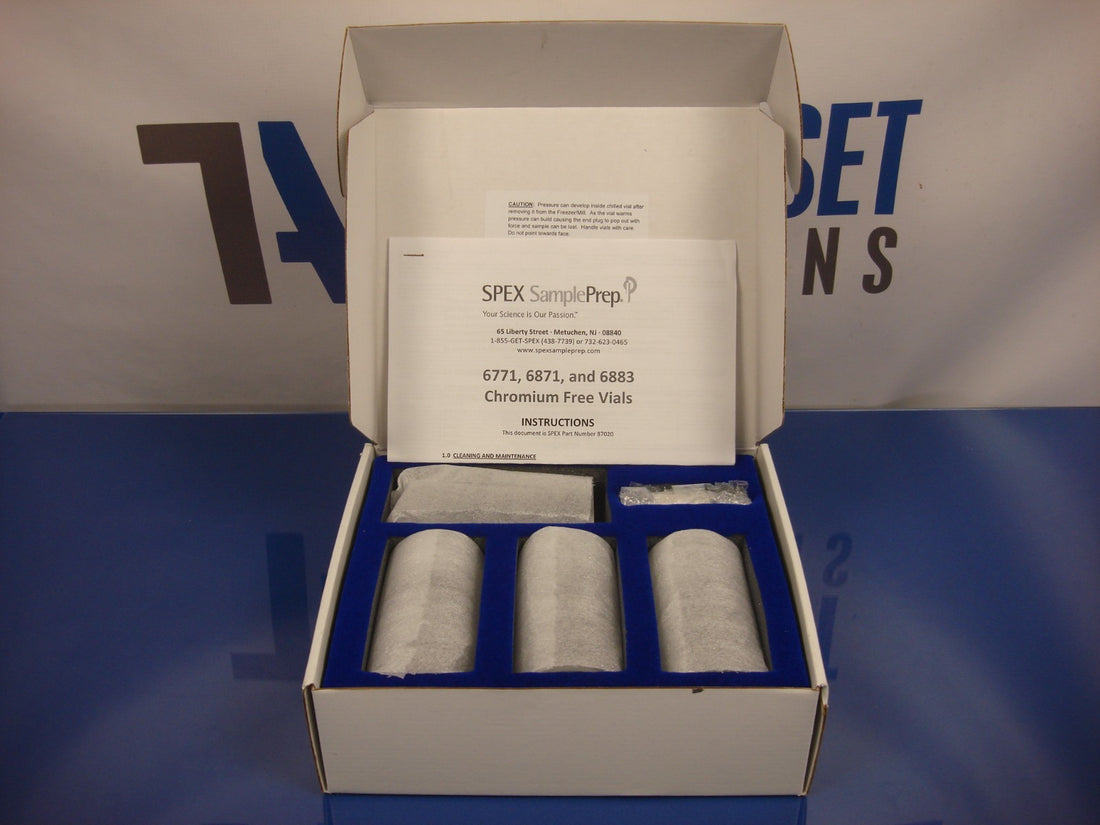 SPEX SamplePrep 6871 Grinding Vial Set Large Vial 1 to 50 mL PC Cylinder