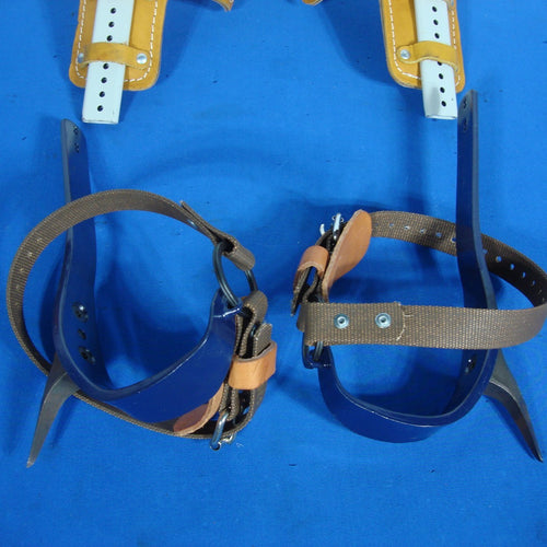 Klein Tree Pole Climbing Spikes Gaffs with 8210 Pads and 87291 Belt Harness