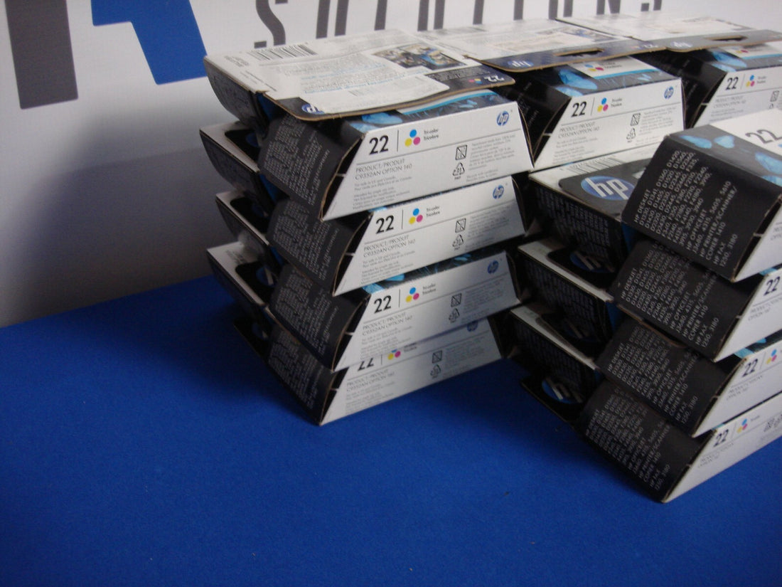 NEW LOT OF 31 GENUINE OEM HP 22 SEALED COLOR INKJET INK CARTRIDGES C9352AN
