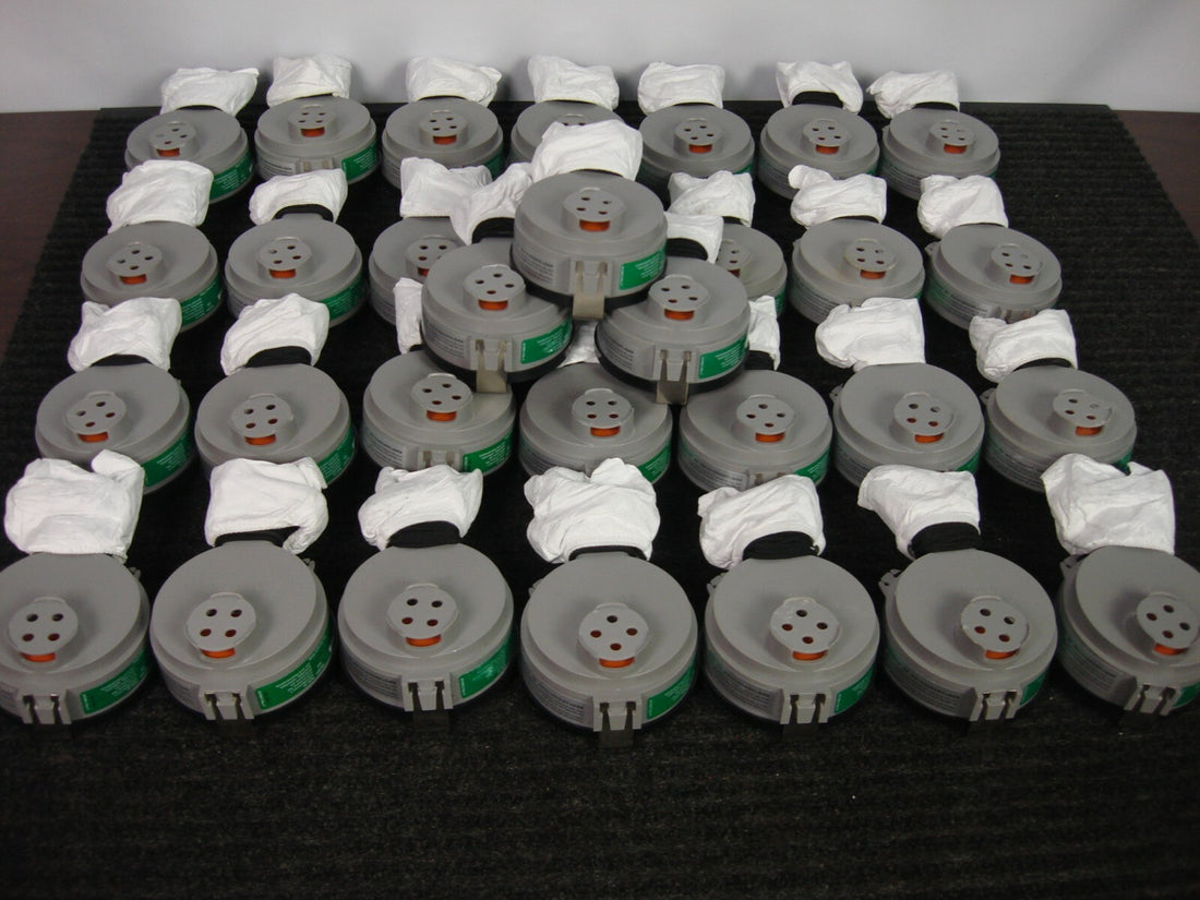 LOT OF 31 HONEYWELL 7904 EMERGENCY ESCAPE MOUTHPIECE RESPIRATOR
