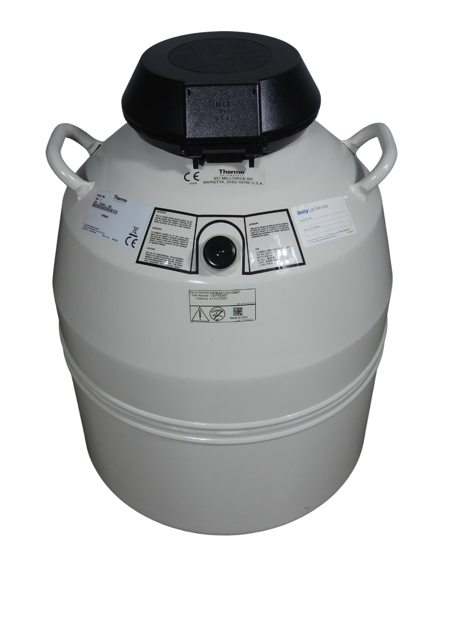 Thermo Scientific BioCane 47 809 Liquid Nitrogen Dewar Cryogenic Storage Tank
