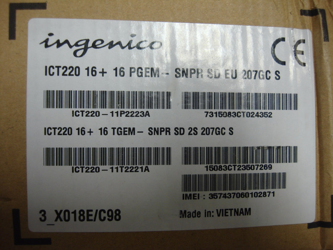 Ingenico ICT220 Credit Card Processing Terminal Magstripe Smartcard Reader