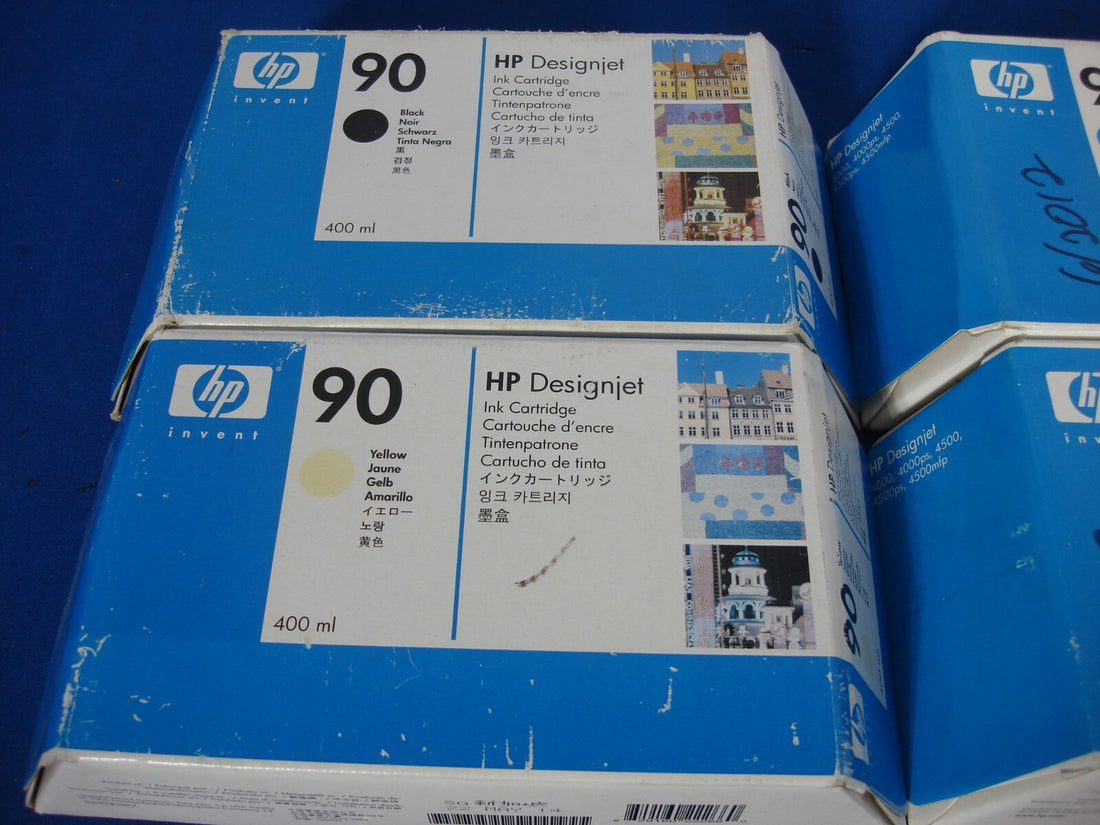 Genuine HP 90 400ml Ink Set C5058A C5061A C5063A C5065A DesignJet 4020 4520