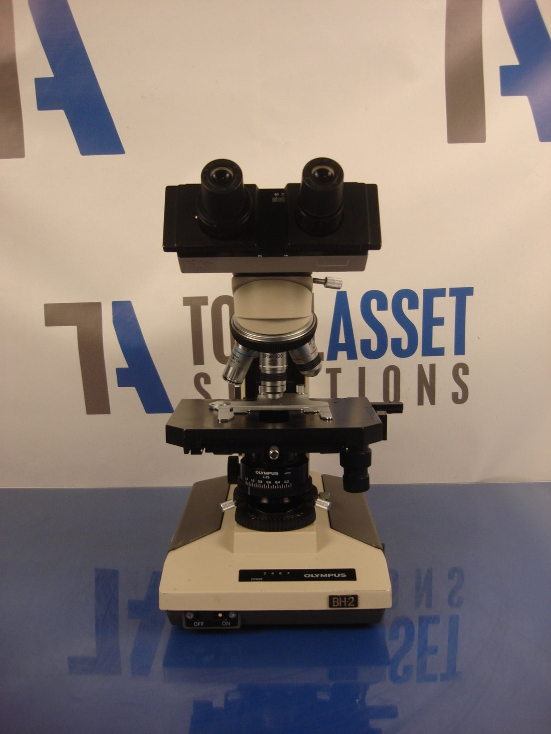 Olympus BH-2 Microscope 4x, 10x, 40x, 100x Oil, 50x Oil with Eyepiece 10x18 WF