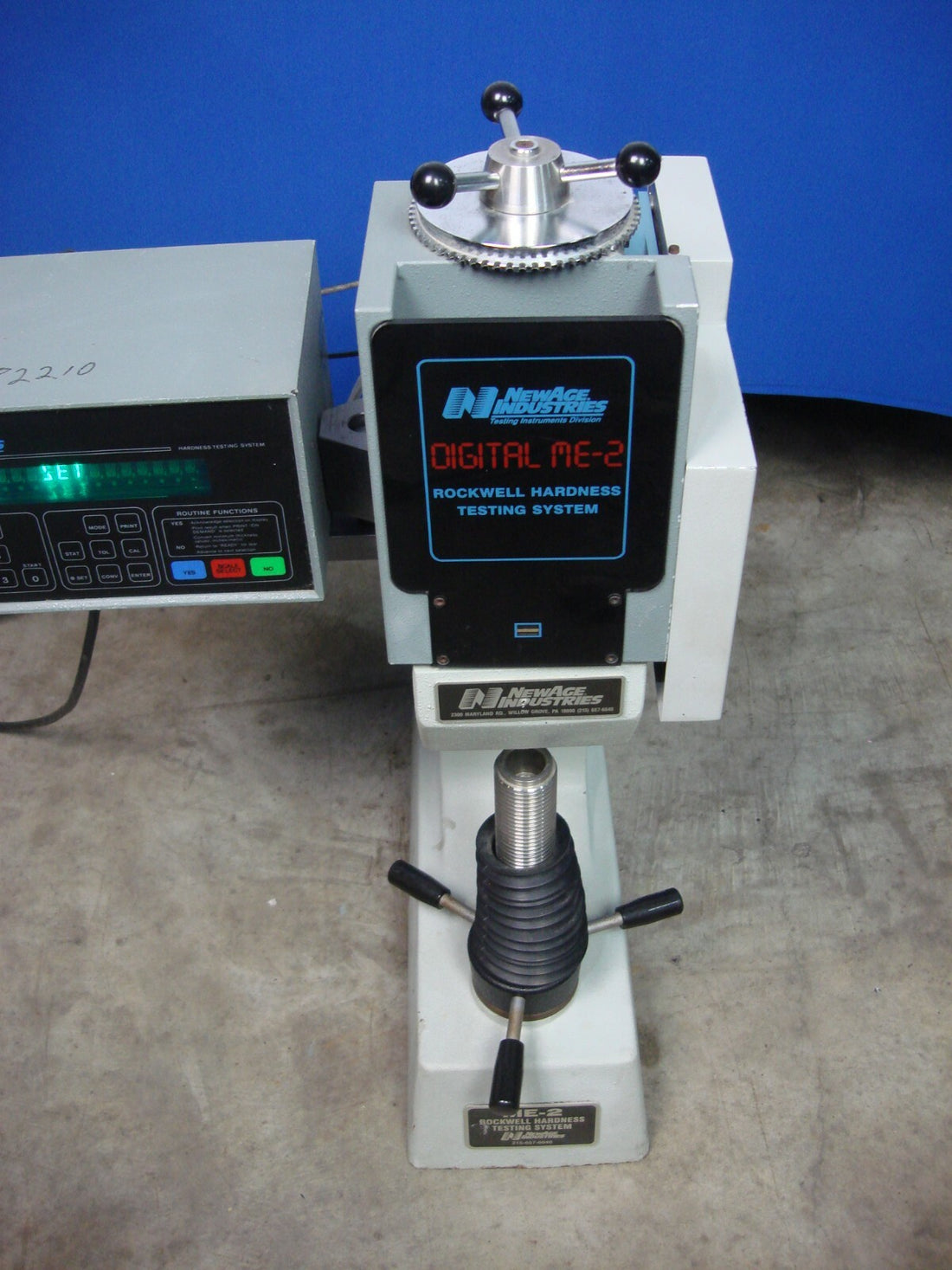 NEWAGE INDUSTRIES DIGITAL ME-2 RDS ROCKWELL HARDNESS TESTING SYSTEM ME2-RDS