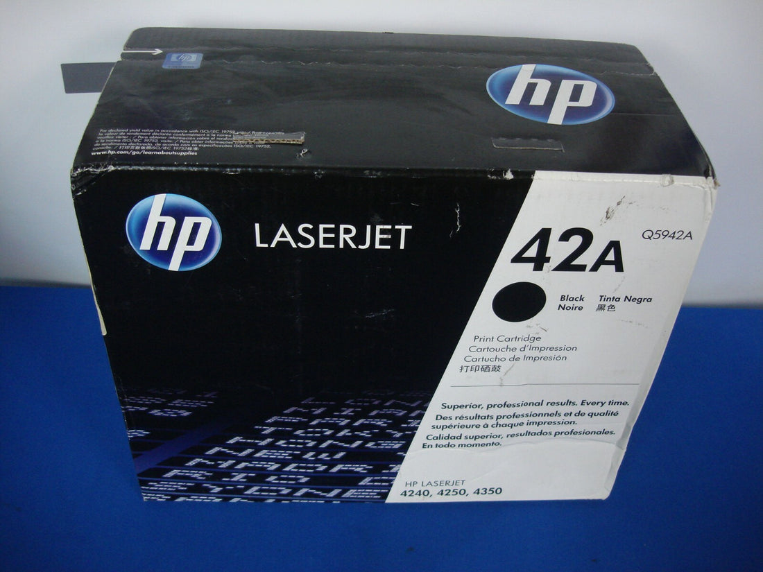 LOT OF 2 NEW UNUSED GENUINE OEM HP 42A Q5942A BLACK LASERJET TONER CARTRIDGES
