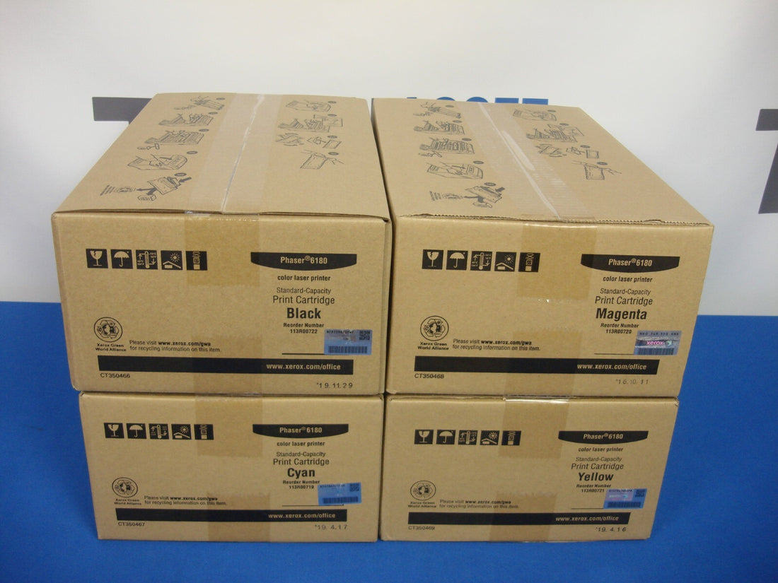 NEW GENUINE OEM XEROX PHASER 6180 COLOR TONER SET 113R00722 113R00719 113R00720