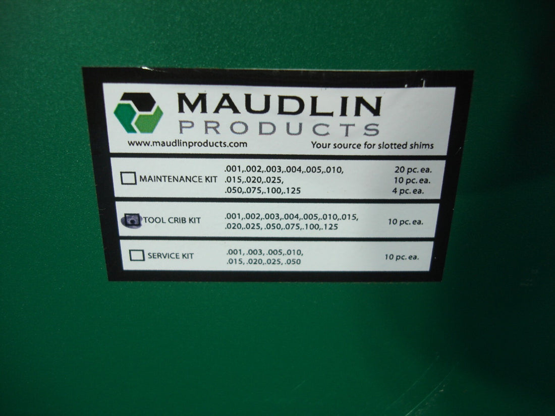 Maudlin Tool Crib Stainless Steel Shim Kit D 5"X5"