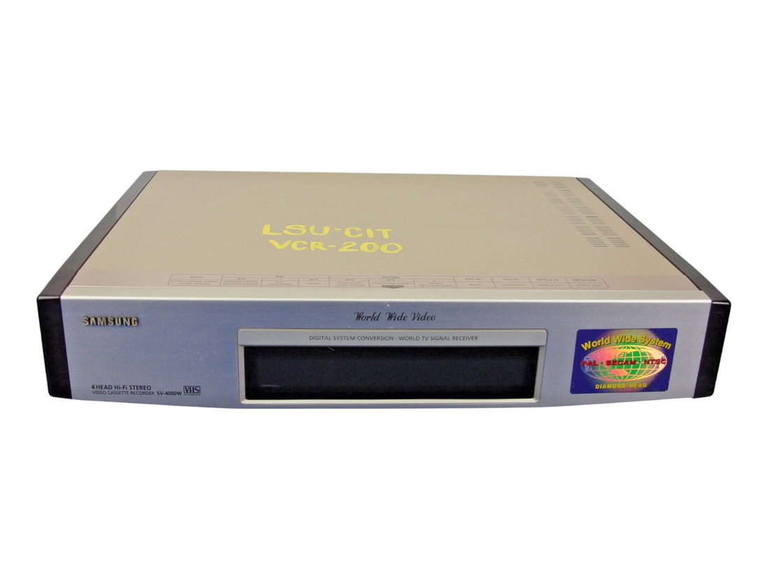 Samsung 4 Head Hi-Fi Stereo Video Cassette Recorder SV-4000W World Wide