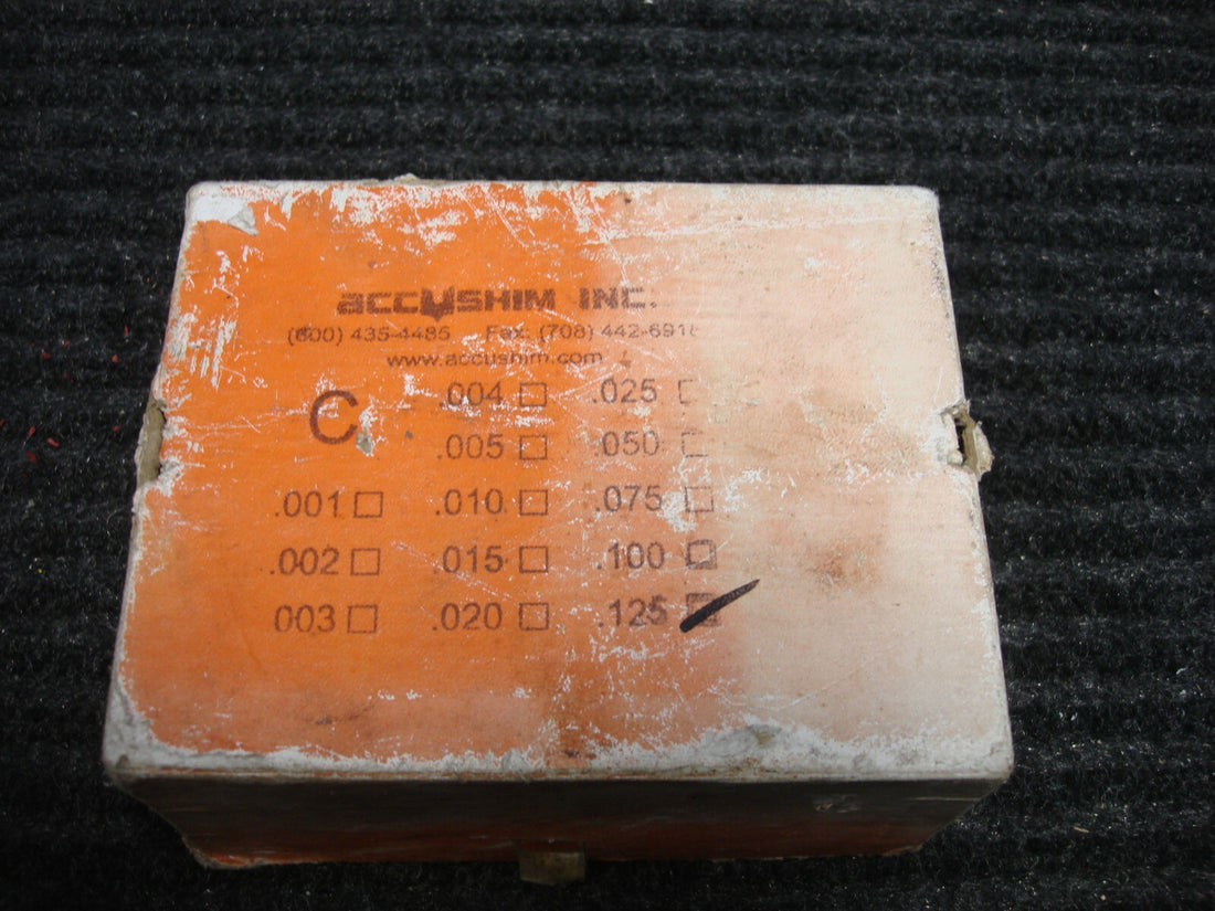 Accushim Slotted Shim Assortment .125 3.18MM .075 1.91MM
