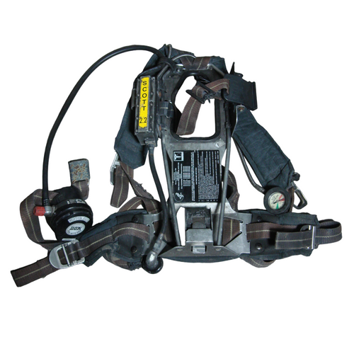 Scott 2.2 AP50 Air Pack EZ-Flo Vibralert Low Air Audible Bell SCBA Harness