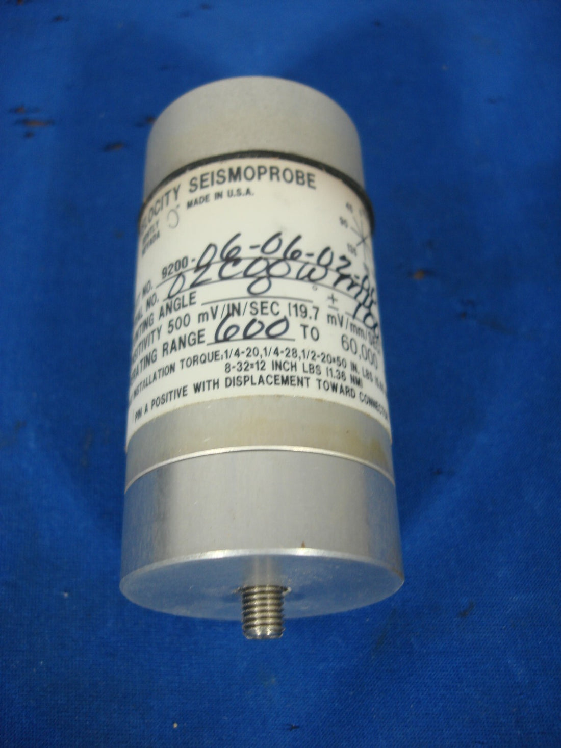 Bently Nevada 9200-06-06-02-00 Velocity Seismoprobe 600 to 60,000 CPM
