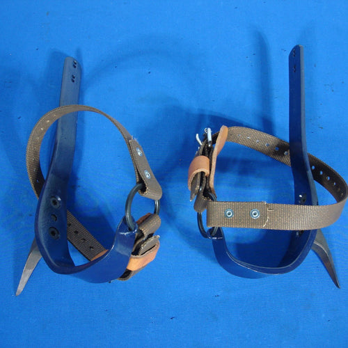 Klein Tree Pole Climbing Spikes Gaffs with 8210 Pads and 87291 Belt Harness