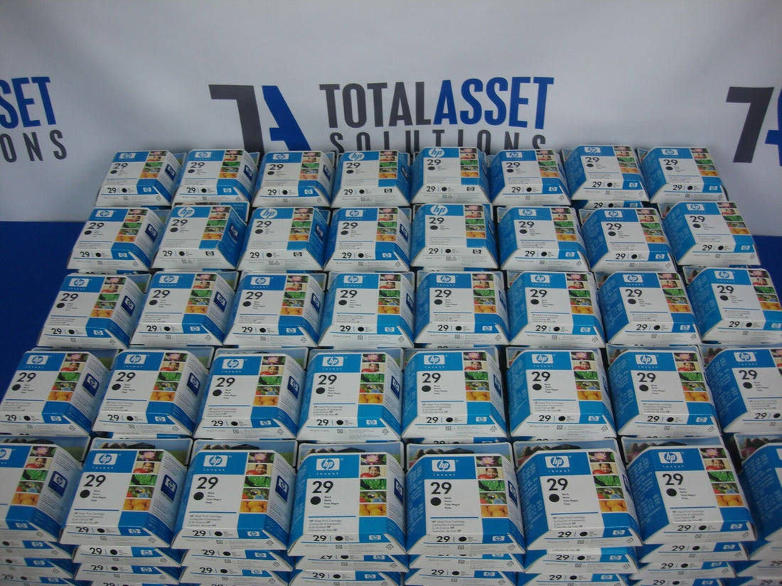 NEW HUGE LOT OF 206 GENUINE OEM HP 29 SEALED BLACK INKJET INK CARTRIDGES 51629A
