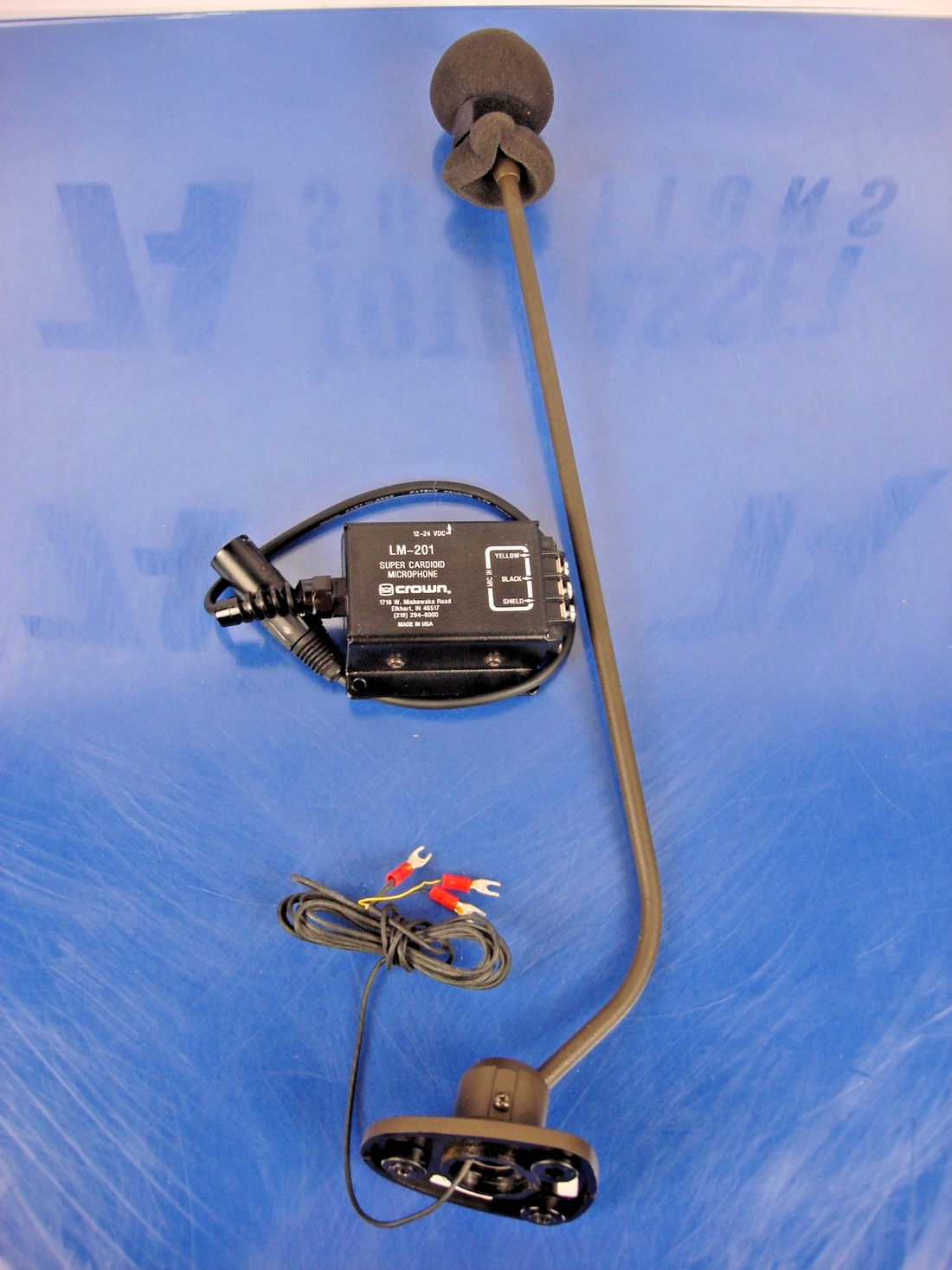 Lectern Microphone w/ Crown Electronic Equipment Supercardoid Microphone LM-201