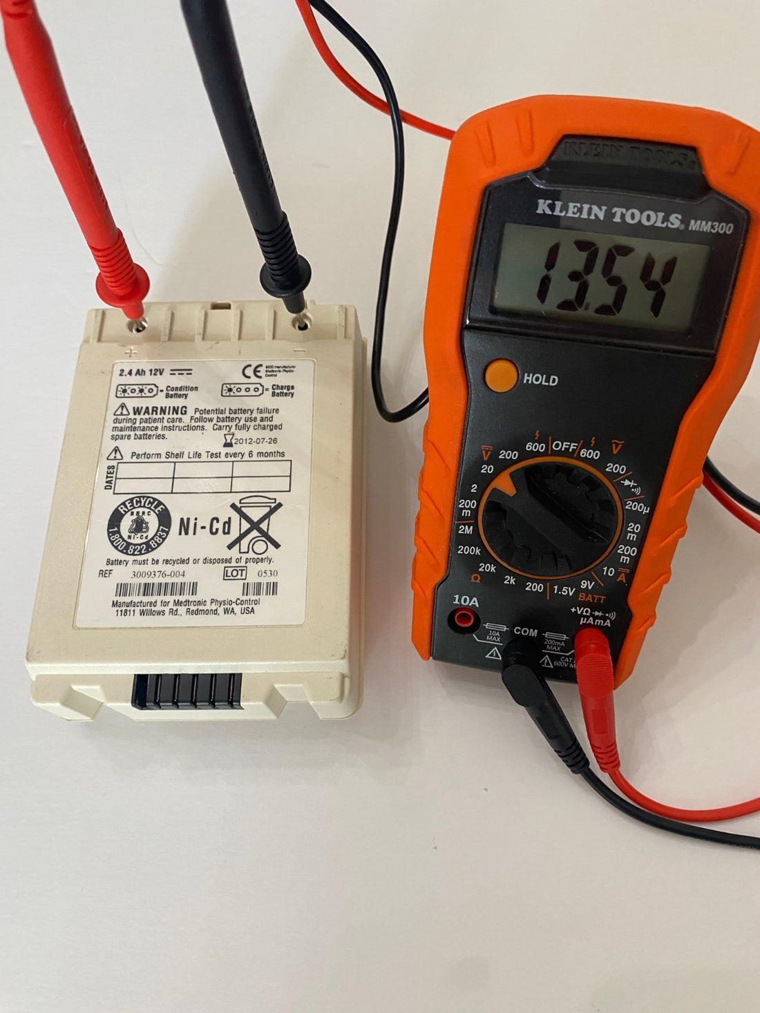 OEM Physio-Control Battery for Lifepak 12 NiCd 3009376-004 MFG 2012