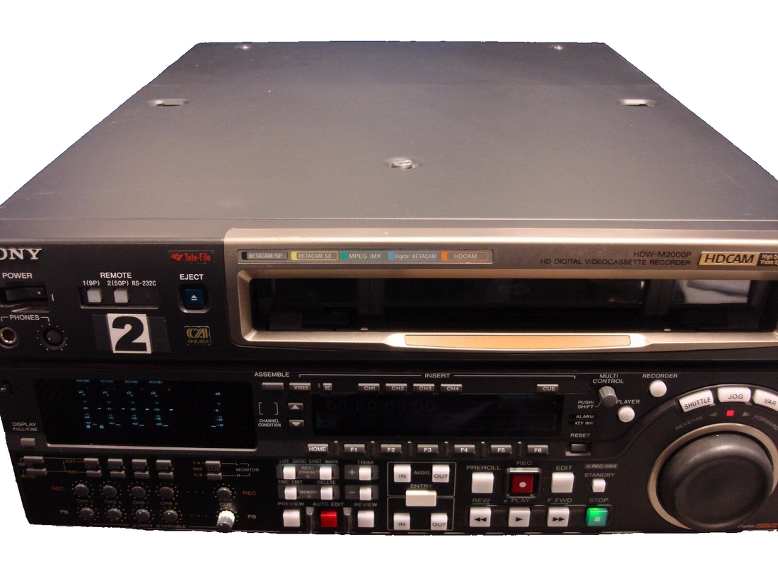 Sony HDW-M2000P Digital Recorder HDCAM Studio 24P Multiformat VTR 75,096 HOURS