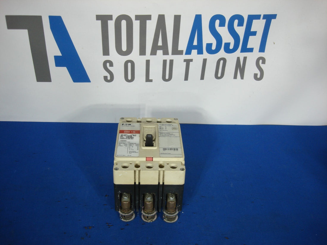Eaton EHD3100L EHD 14K 100 Amp 3 Pole Industrial Circuit Breaker