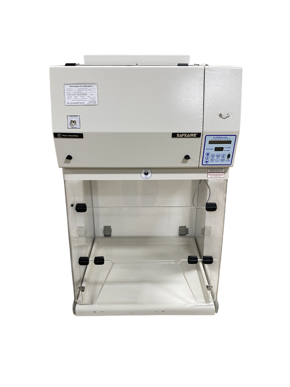 Fisher Hamilton Safeaire Misonix 250 AU-250E Ductless Fume Hood & Enclosure