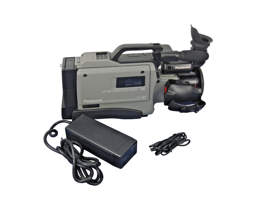 Panasonic VHS AG-196UP Reporter VHS Movie Camera with Carrying Case, AC Adapter