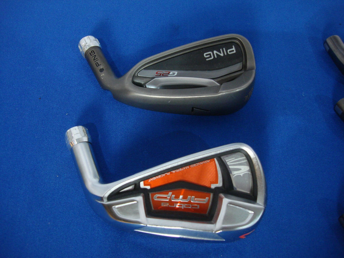 HUGE LOT OF 12 GOLF IRON HEAD ONLY PING G25 COBRA AMP IDEN BLACK CB3 TAYLOR MADE