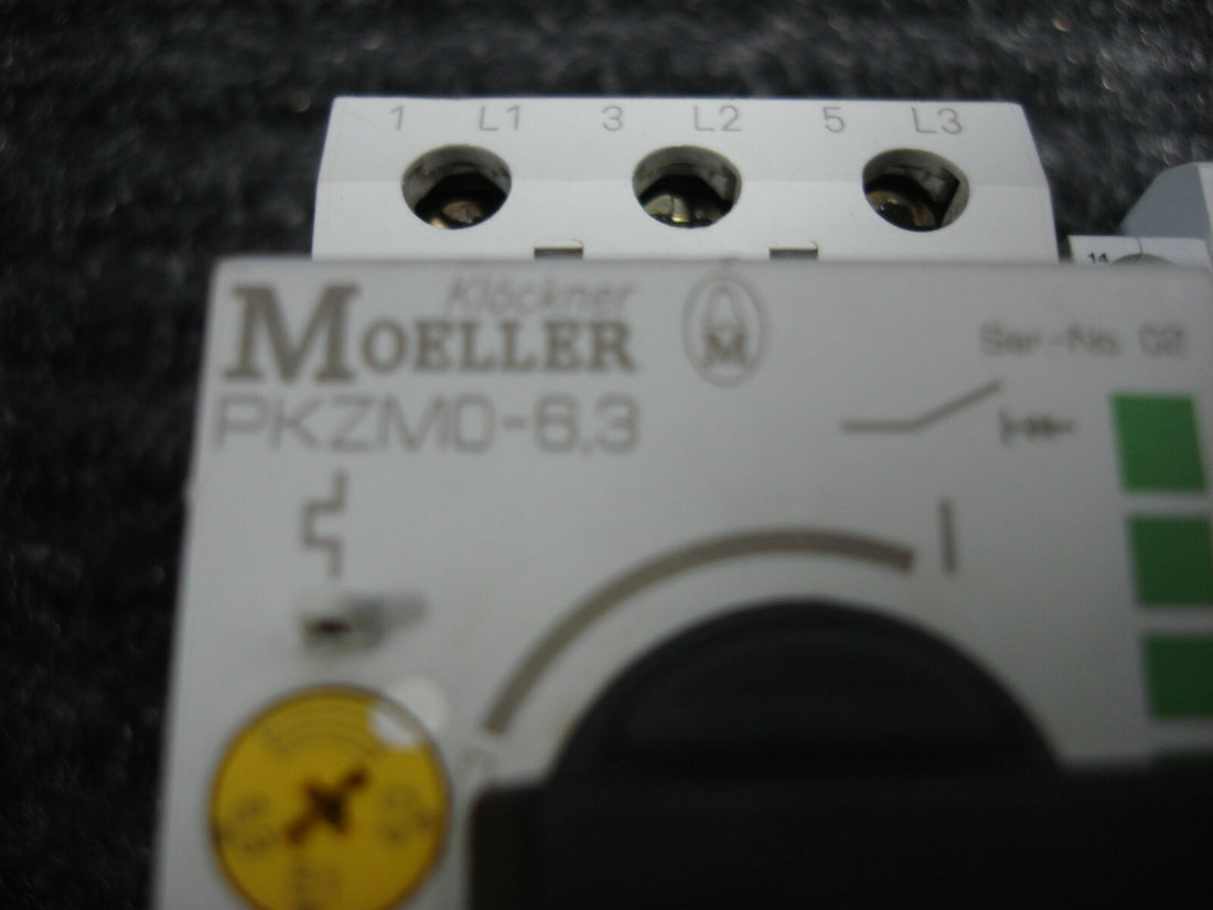 LOT OF KLOCKNER MOELLER FAZNS10-2 NHI11-FAZ PLZM0-6,3 BREAKER STARTER