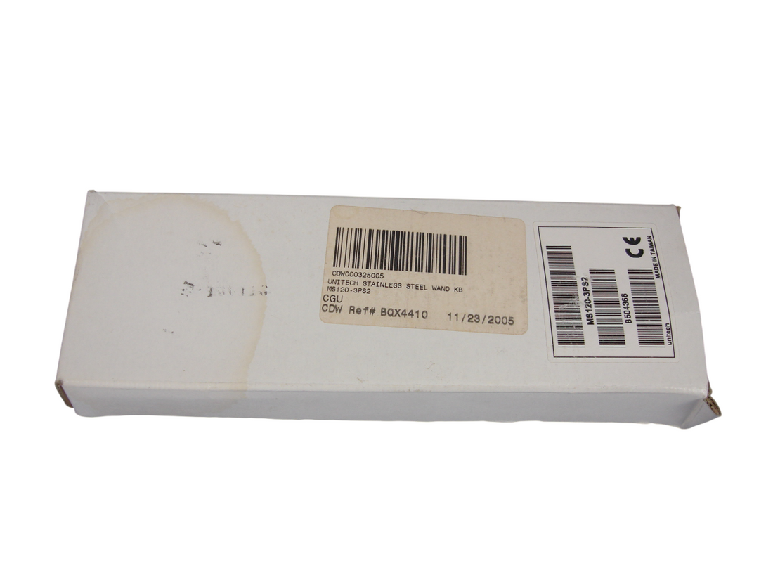 Unitech KB-MS 120-3 PS 2 Handheld Stainless Steel Wand, 1-D Barcode Scanner Pen