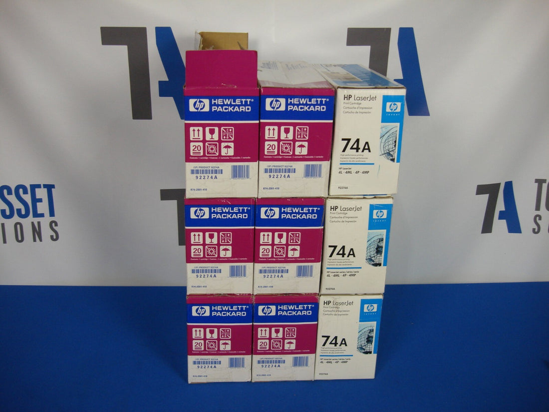 LOT OF 9 NEW UNUSED GENUINE OEM HP 74A 92274A BLACK TONER CARTRIDGES