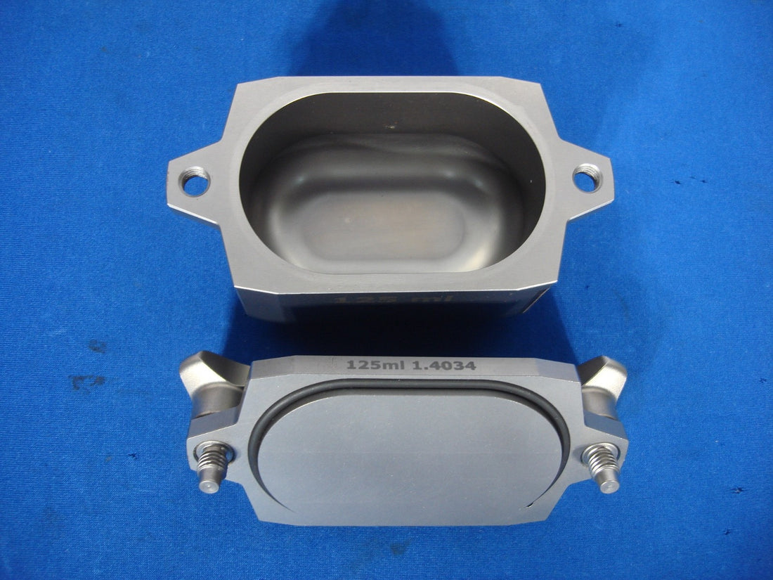 Retsch 1.4034 Stainless Steel 125ml Grinding Jar for Emax Mill, Lightly Used