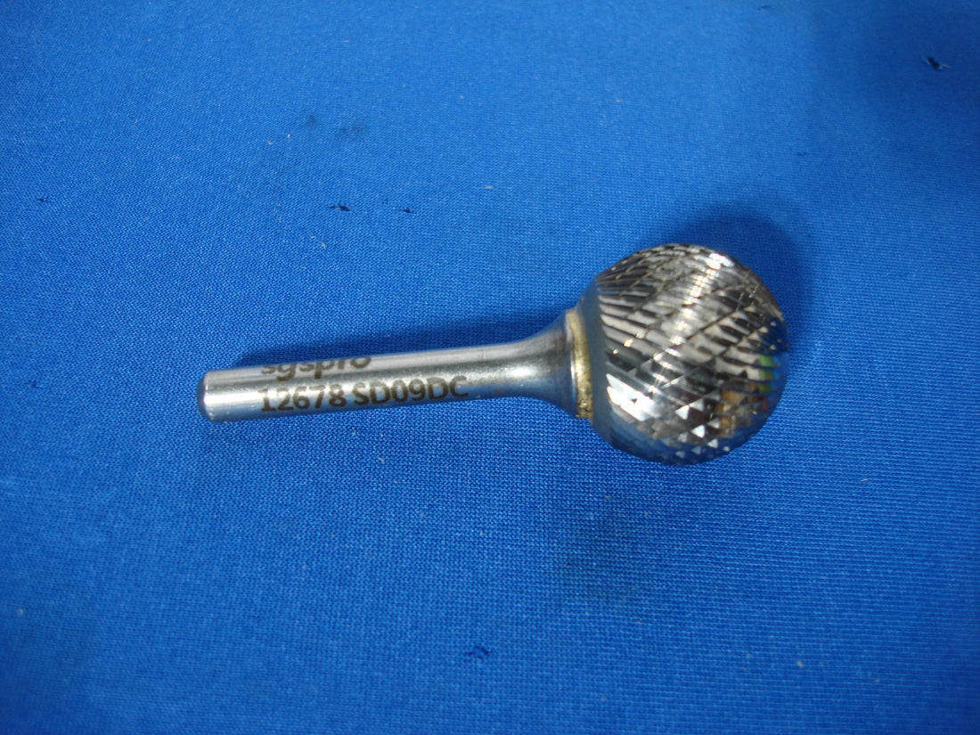 SGS Pro 12678 Universal Carbide Burr, Radius End, Ball 1'' x 1/4'' Shank