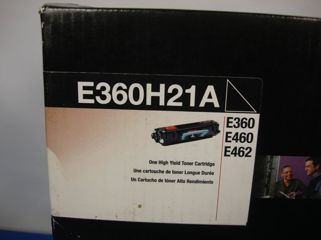 LOT OF 2 NEW GENUINE OEM LEXMARK E360H21A BLACK HIGH YIELD TONER CARTRIDGE