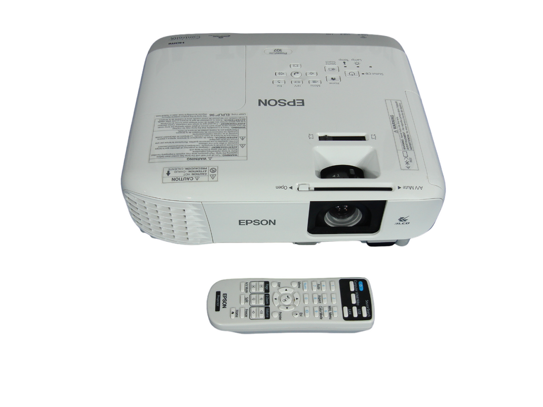 Epson PowerLite 107 XGA 3500 Lumens HDMI HD Projector 100-500 Hours w/ Remote