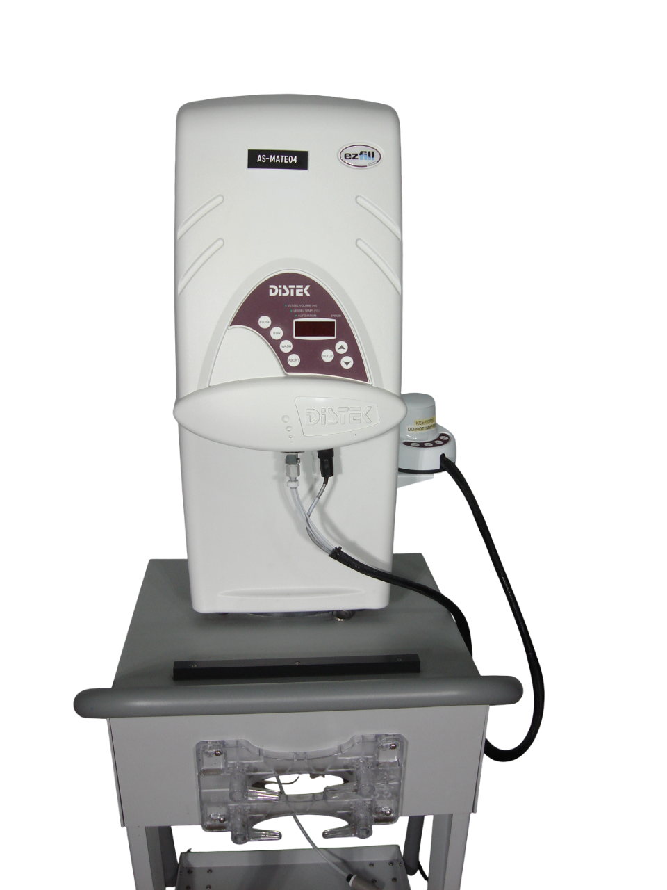 Distek ezfill 4500 Liquid Dissolution System with Mobile Cart and Remote Nozzle